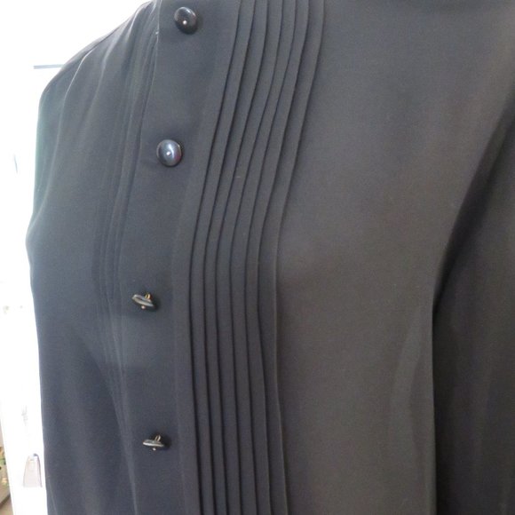 RATELLA BLACK SILKY BLOUSE - Picture 1 of 6